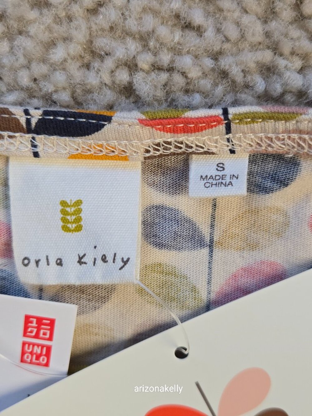NWT Orla Kiely x Uniqlo 2012 Cotton Long Sleeve Shirt Multi Stem - Picture 3 of 7